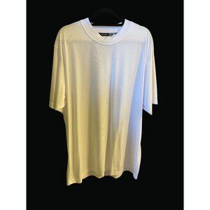Bagazio White Short Sleeve Crew Neck Shirt 4X Lightweight Polyester IN01 Y